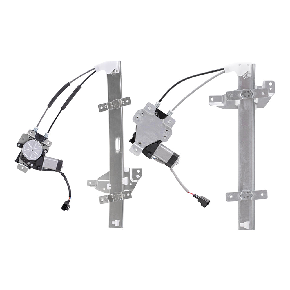 Front and Rear Passenger Side Power Window Regulators with Motor Compatible with 1997-2003 Grand Prix Sedan