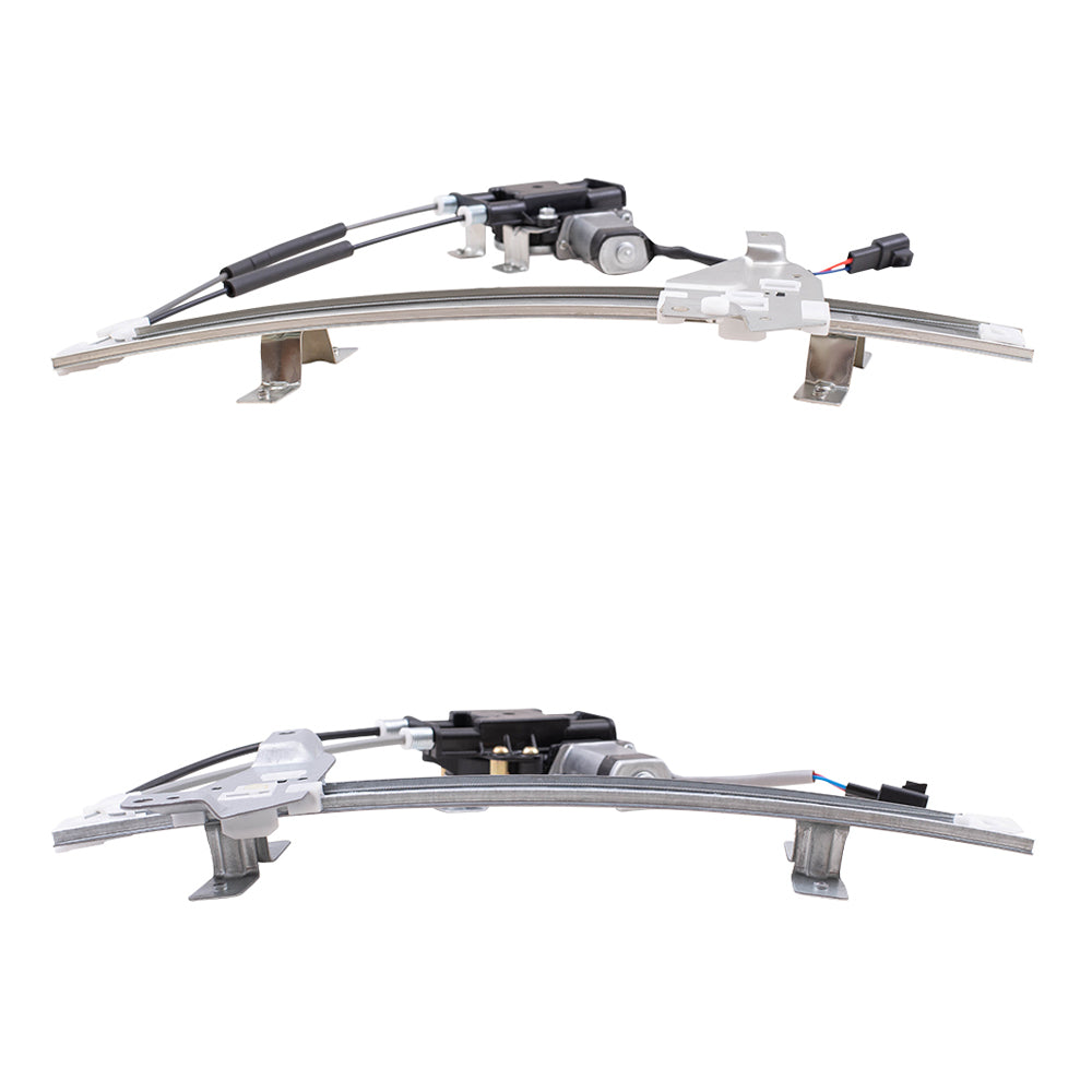 Front and Rear Passenger Side Power Window Regulators with Motor Compatible with 1997-2003 Grand Prix Sedan
