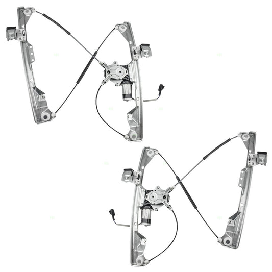 Set Front Power Window Lift Regulators & Motor Compatible with 2004-2008 Grand Prix Sedan 15934641 15934640