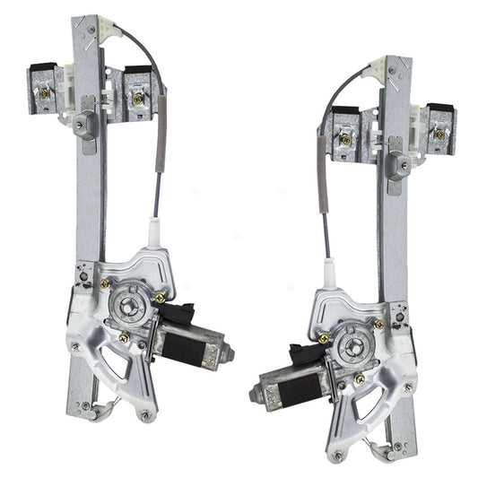 Set Front Power Window Lift Regulators with Motors Compatible with 2001-2003 Aurora 25750511 25750510