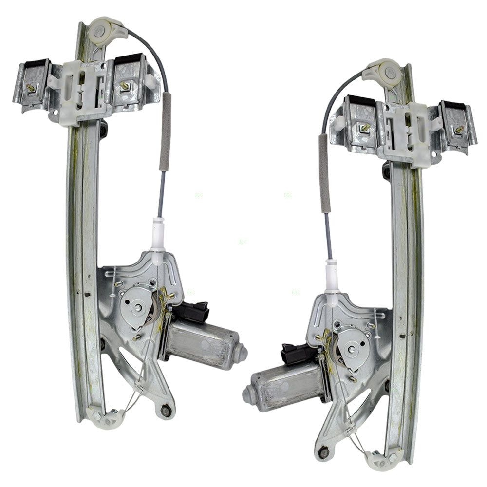 Set Front Power Window Lift Regulators with Motors Compatible with 2001-2003 Aurora 25750511 25750510