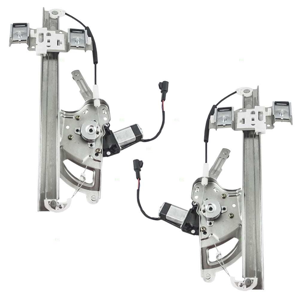 Set Front Power Window Lift Regulators with Motors Compatible with 2000-2005 Bonneville 15231239 15231238