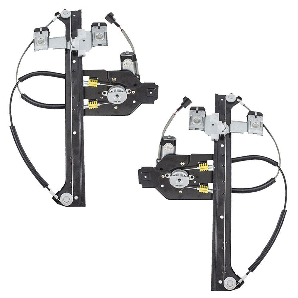 Set Rear Power Window Regulators with Lift Motors Compatible with 02-06 Trailblazer EXT Envoy XUV XL Ascender