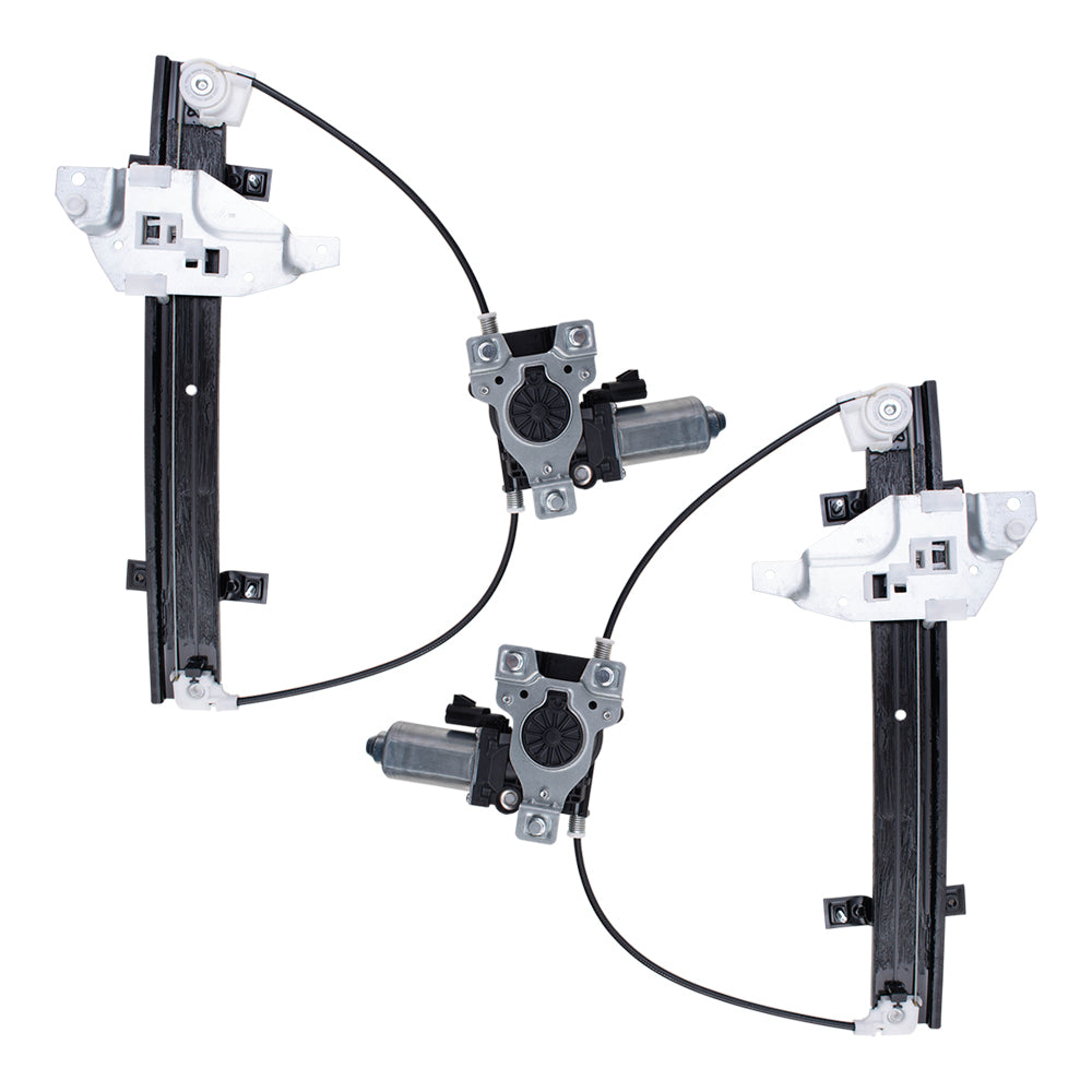 Set Rear Power Window Regulators with Lift Motors Upgrade Style Compatible with 98-02 Intrigue Regal Century 10334399 10334398