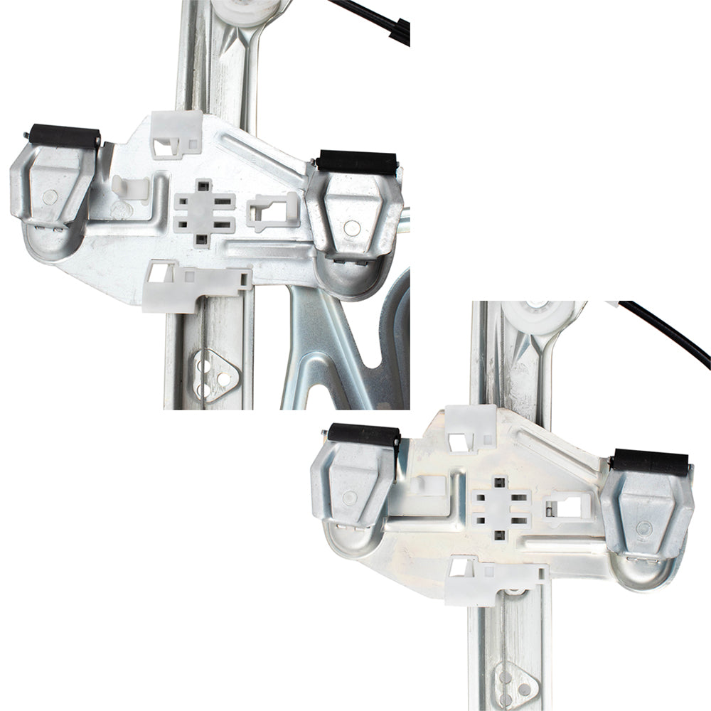 4 Pc Set Front and Rear Power Window Regulators without Motors Compatible with 2000-2005 DeVille
