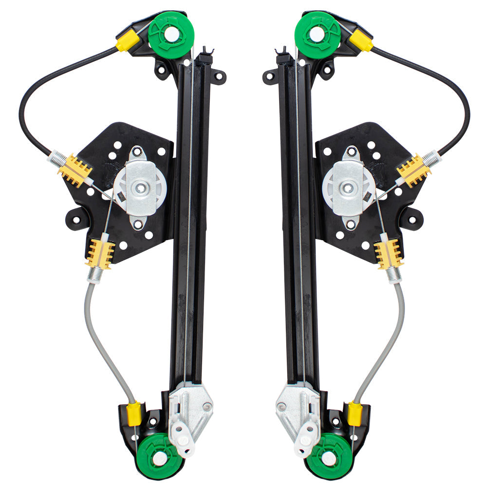 Driver and Passenger Set Rear Power Window Regulators without Motors Compatible with 97-03 Malibu 04-05 Malibu/Classic