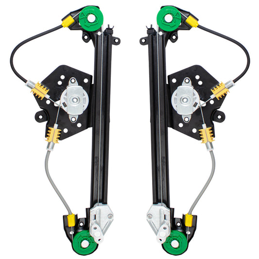 Driver and Passenger Set Rear Power Window Regulators without Motors Compatible with 97-03 Malibu 04-05 Malibu/Classic