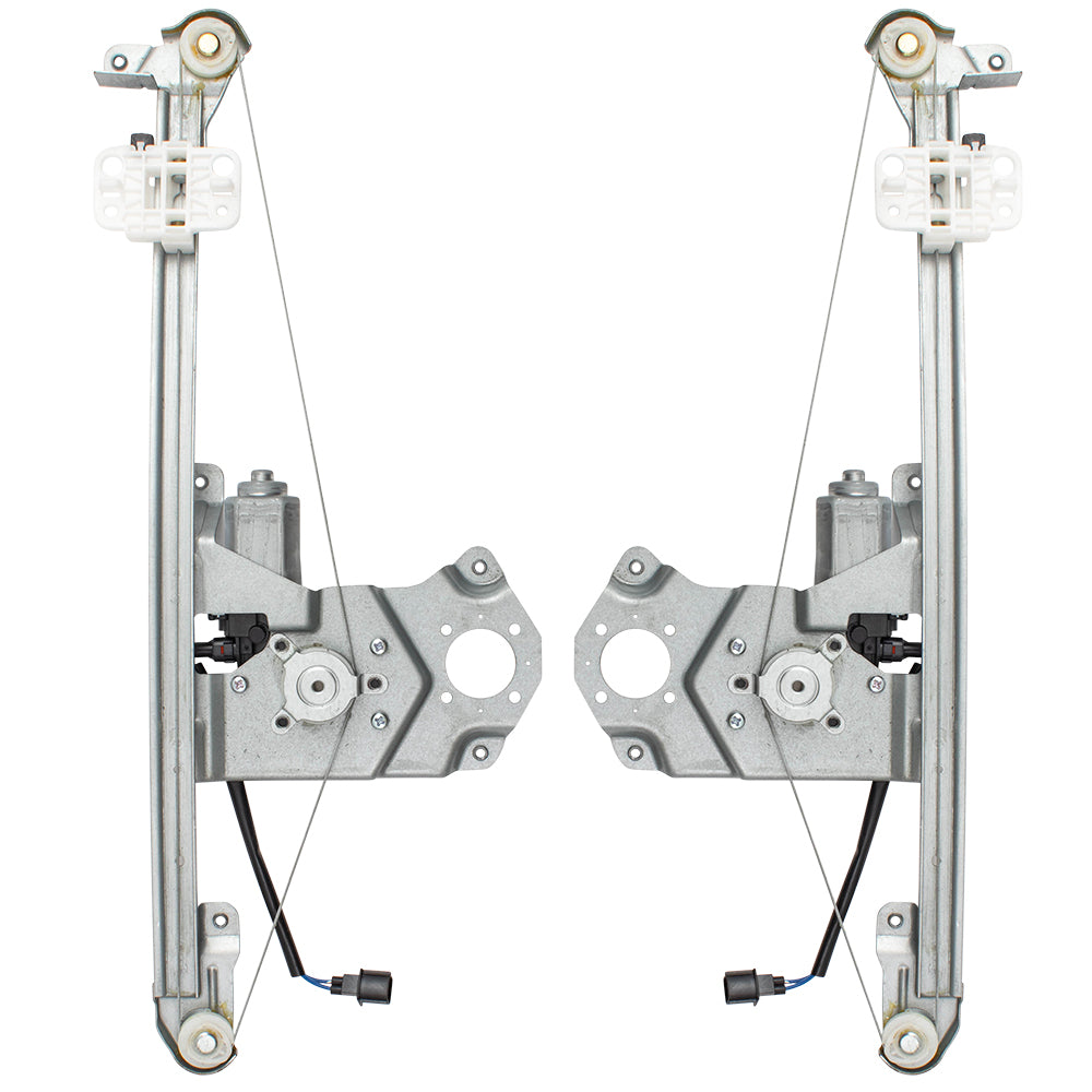 Driver and Passenger Set Rear Power Window Regulators without Motors Compatible with 04-12 Colorado Canyon 06-08 i-Series Crew Cab Pickup Truck