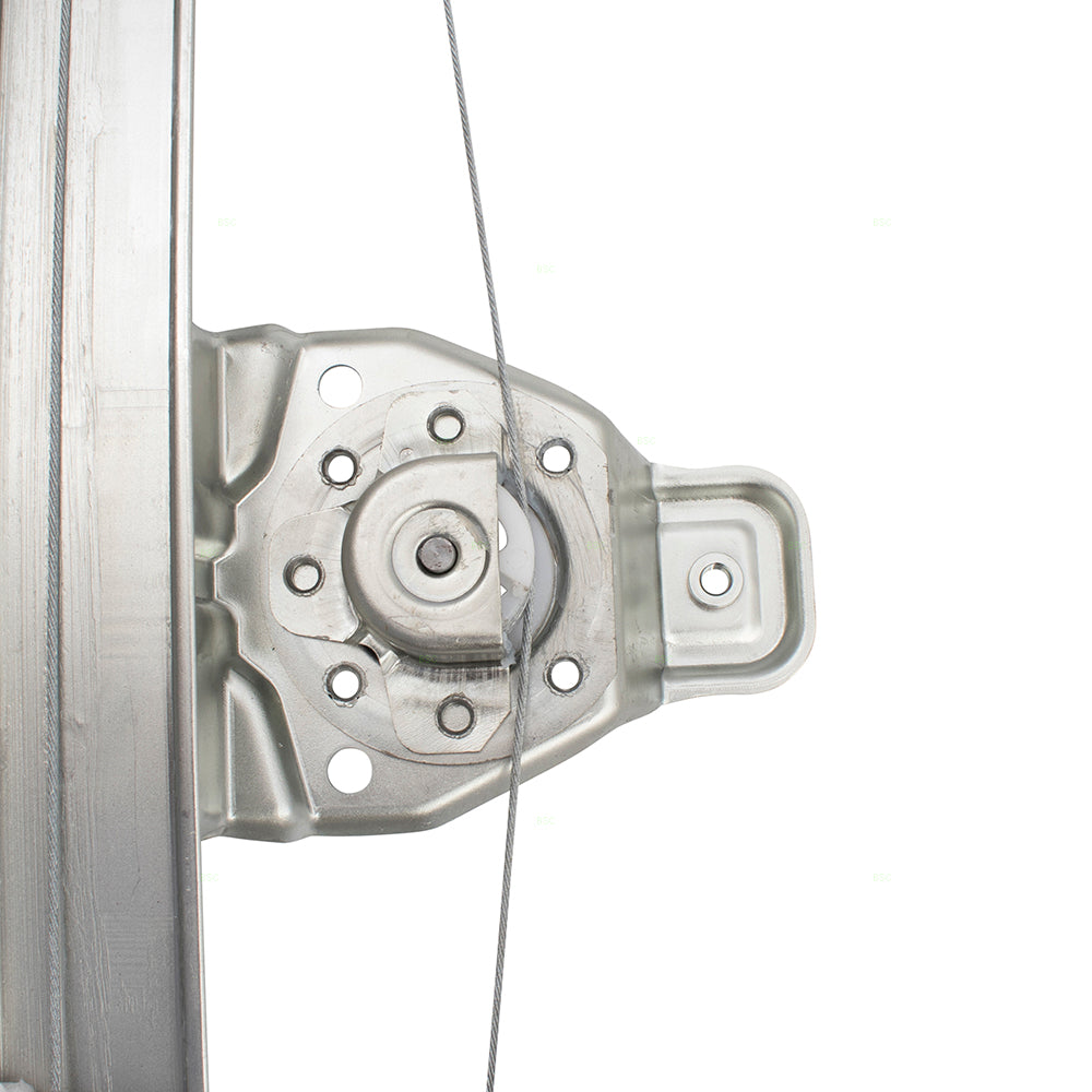 Driver and Passenger Set Rear Manual Window Lift Regulators Compatible with 07-13 Silverado Sierra Extended Cab Pickup Truck