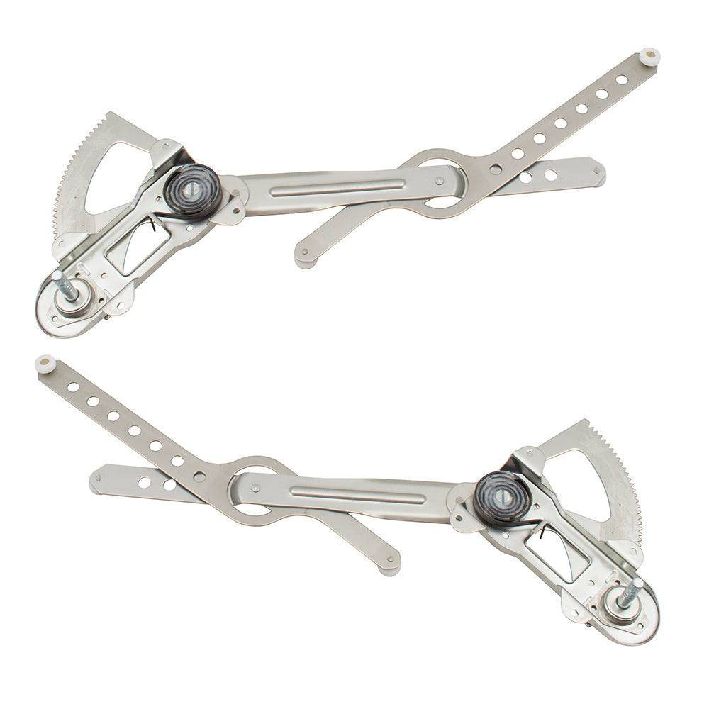 Driver and Passenger Set Front Manual Window Lift Regulators Compatible with 1990-2002 Kodiak Topkick Pickup Truck
