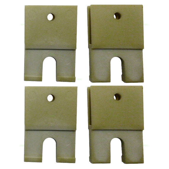 Set Front Power Window Regulators with Motors and 4 Window Sash Connectors Compatible with 1992-1998 Grand Am Sedan