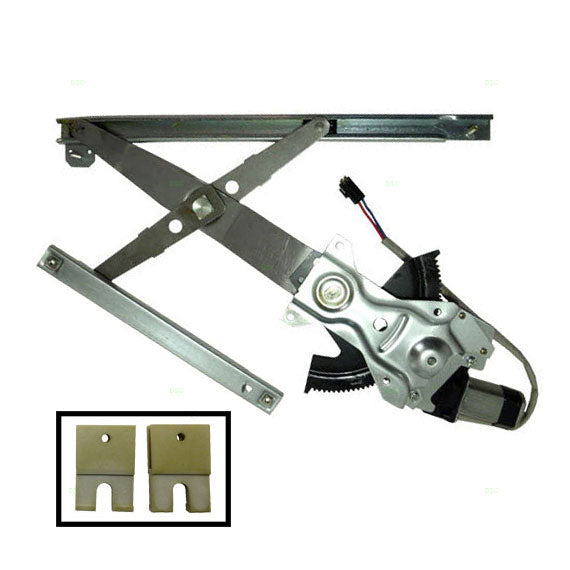 Driver Front Power Window Regulator with Motor and 2 Window Sash Connectors Compatible with 1992-1998 Grand Am Sedan 16621659