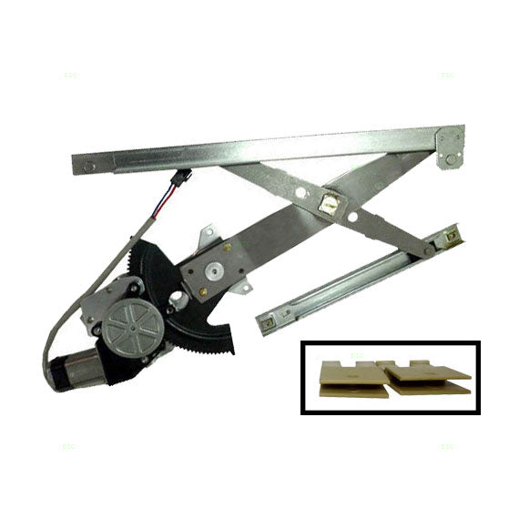 Driver Front Power Window Regulator with Motor and 2 Window Sash Connectors Compatible with 1992-1998 Grand Am Sedan 16621659