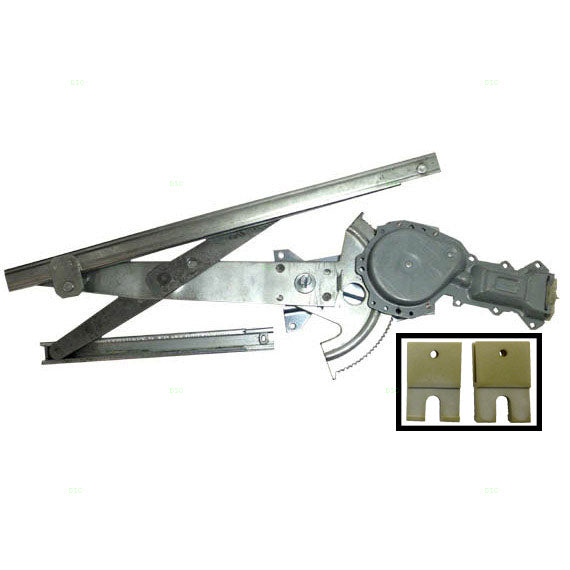 Driver Front Power Window Regulator with Motor Assembly and 2 Sash Connector Clips Compatible with 1995-2005 Cavalier Sunfire Sedan