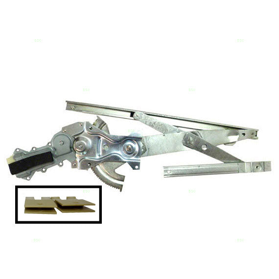 Driver Front Power Window Regulator with Motor Assembly and 2 Sash Connector Clips Compatible with 1995-2005 Cavalier Sunfire Sedan