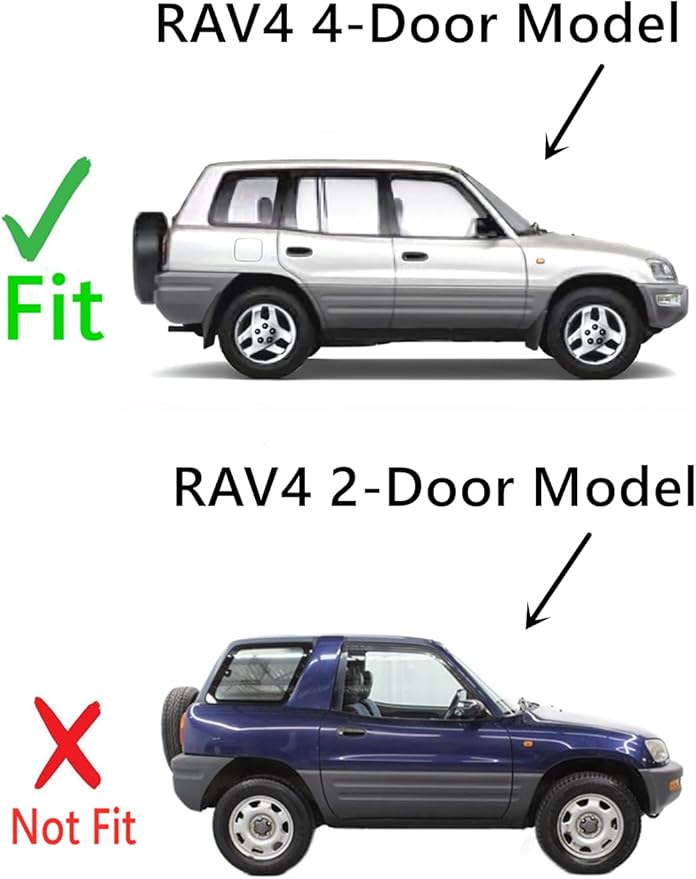 Passenger Right Side Front Door Window Door Glass Compatible with Toyota RAV4 4 Door SUV 1996-2000 Models