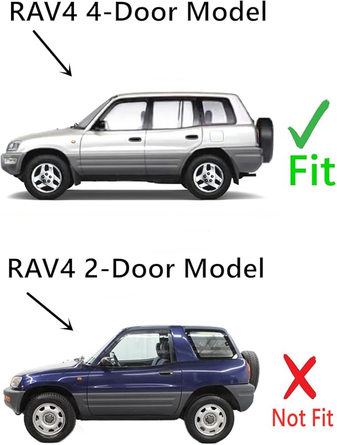 Driver Left Side Front Door Window Door Glass Compatible with Toyota RAV4 4 Door SUV 1996-2000 Models