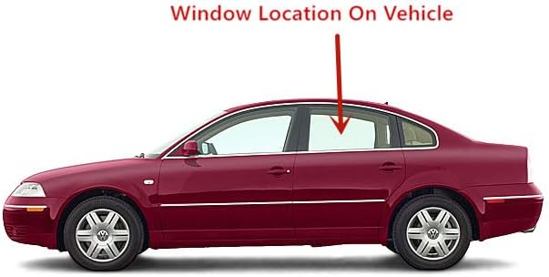 Driver Left Side Rear Door Window Door Glass Compatible with Volkswagen Passat 1998-2005 Models