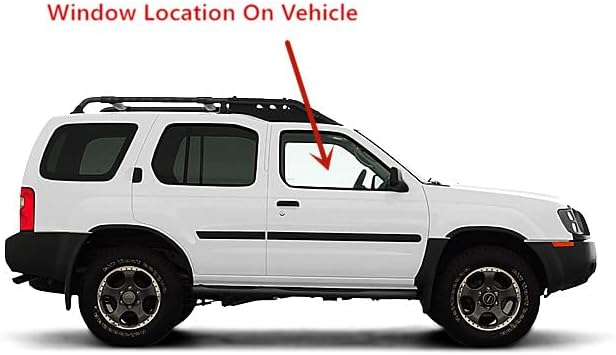 Passenger Right Side Front Door Window Door Glass Compatible with Nissan Frontier Pickup/Nissan XTerra 1998-2004 Models