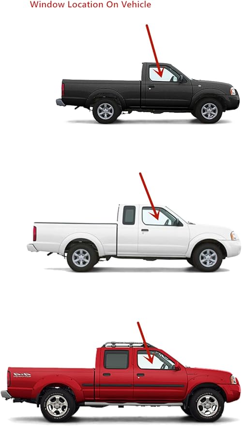 Passenger Right Side Front Door Window Door Glass Compatible with Nissan Frontier Pickup/Nissan XTerra 1998-2004 Models