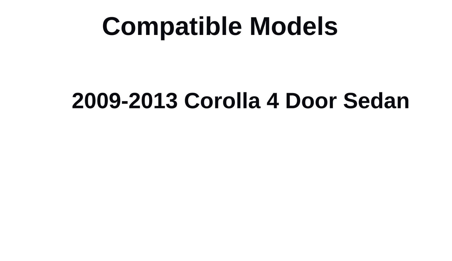 Passenger Right Side Front Door Window Door Glass Compatible with Toyota Corolla 4 Door Sedan 2009-2013 USA Built Models