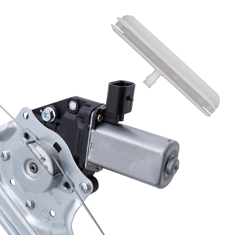 Front Driver Side Power Window Regulator with Motor and OE Type Glass Guide Plus Glass Run Channel Guide Clip Compatible With 2012-2019 500/500c 2013-2019 500e