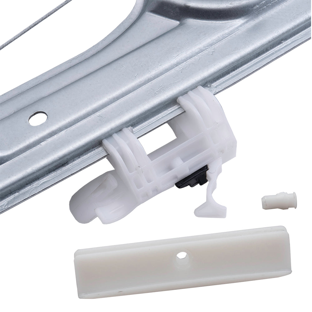 Front Driver Side Power Window Regulator with Motor and OE Type Glass Guide Plus Glass Run Channel Guide Clip Compatible With 2012-2019 500/500c 2013-2019 500e