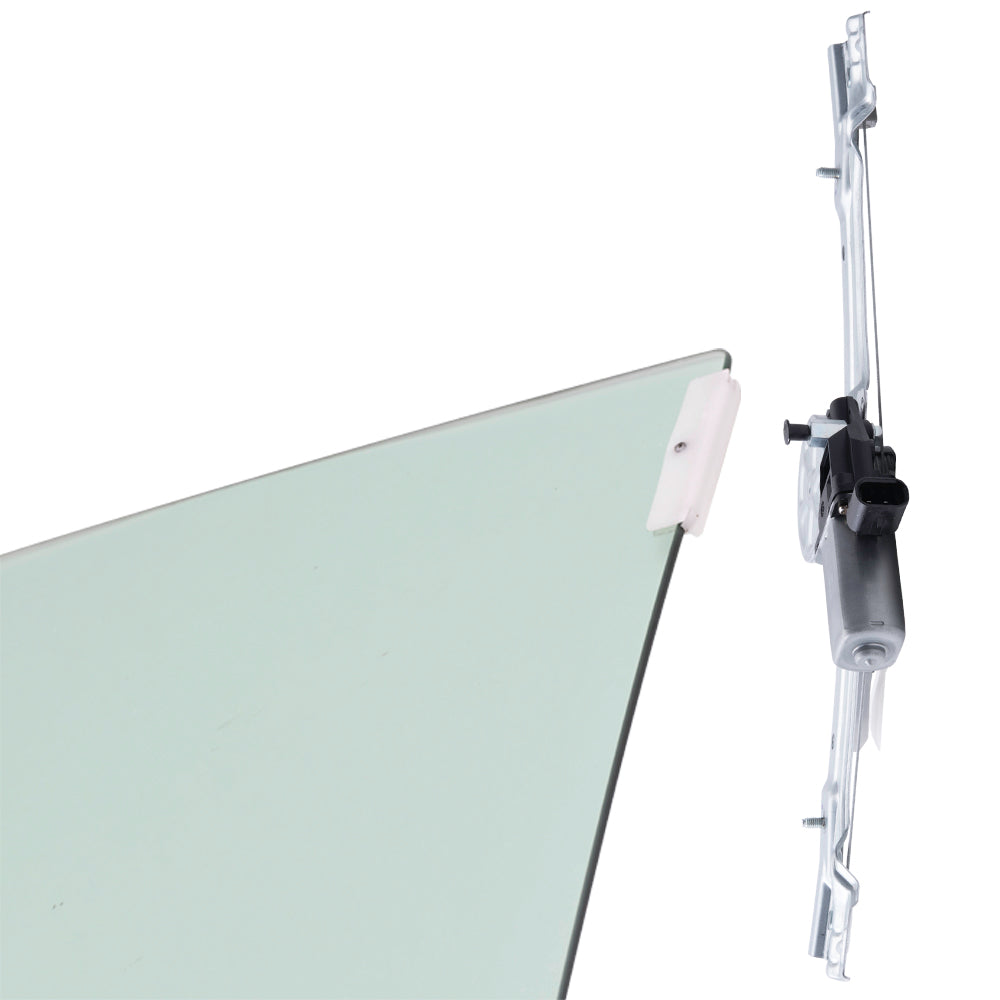 Front Driver Side Power Window Regulator with Motor and OE Type Glass Guide Plus Glass Run Channel Guide Clip Compatible With 2012-2019 500/500c 2013-2019 500e