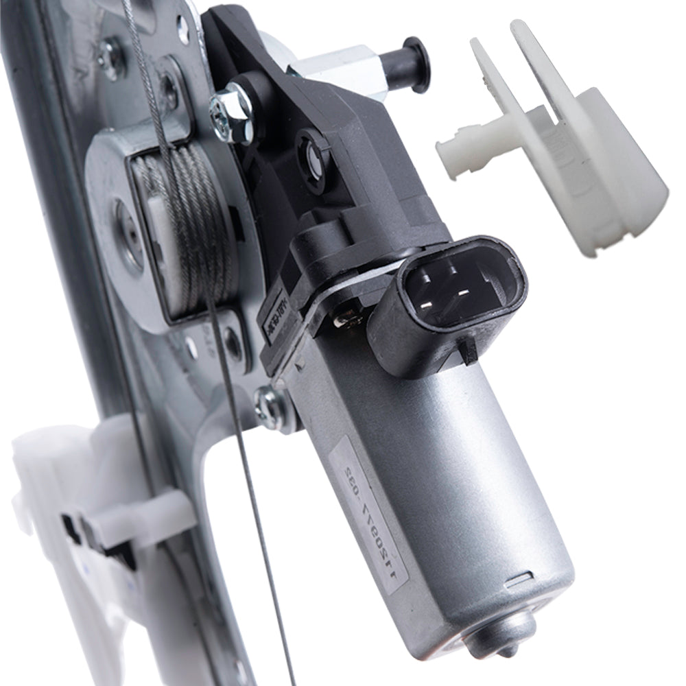 Front Driver Side Power Window Regulator with Motor and OE Type Glass Guide Plus Glass Run Channel Guide Clip Compatible With 2012-2019 500/500c 2013-2019 500e