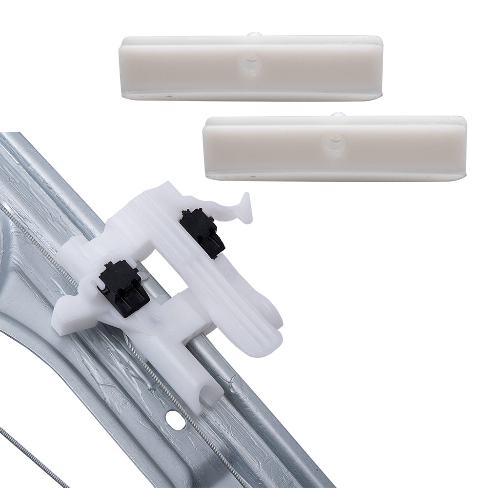 Front Driver Passenger Side Power Window Regulator with Motor and OE Type Glass Guide Set Plus Glass Run Channel Guide Clips. Compatible With 2012-2019 500/500c 2013-2019 500e