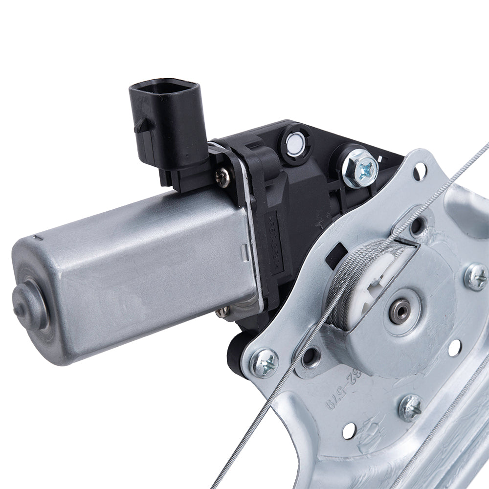 Front Driver Passenger Side Power Window Regulator with Motor and OE Type Glass Guide Set Compatible With 2012-2019 500/500c 2013-2019 500e