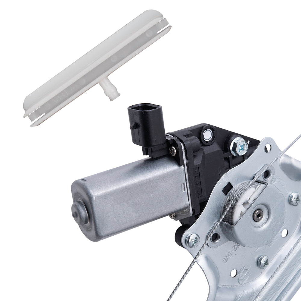 Front Passenger Side Power Window Regulator with Motor and OE Type Glass Guide Plus Glass Run Channel Guide Clip Compatible With 2012-2019 500/500c 2013-2019 500e