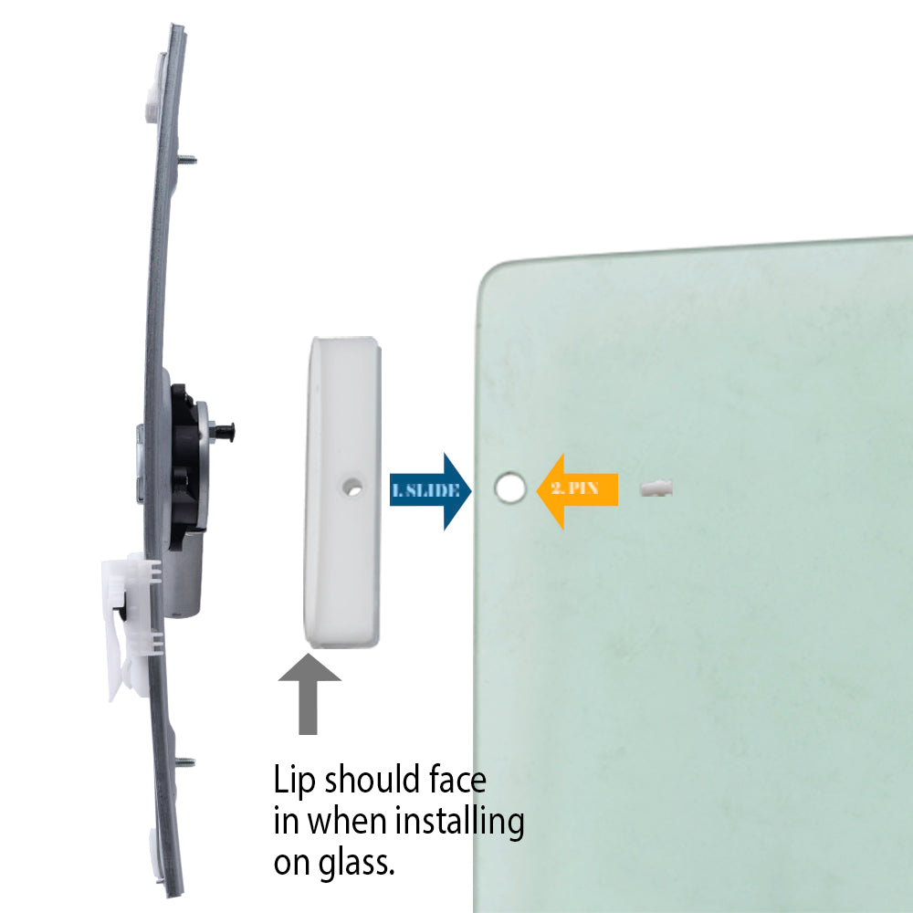 Front Passenger Side Power Window Regulator with Motor and OE Type Glass Guide Plus Glass Run Channel Guide Clip Compatible With 2012-2019 500/500c 2013-2019 500e