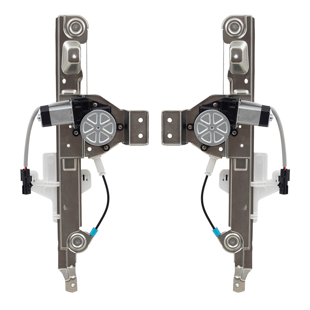 Pair Rear Power Window Regulators with Motors Compatible with 07-12 Caliber