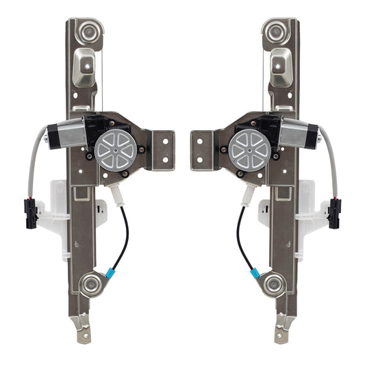 Pair Rear Power Window Regulators with Motors Compatible with 07-12 Caliber