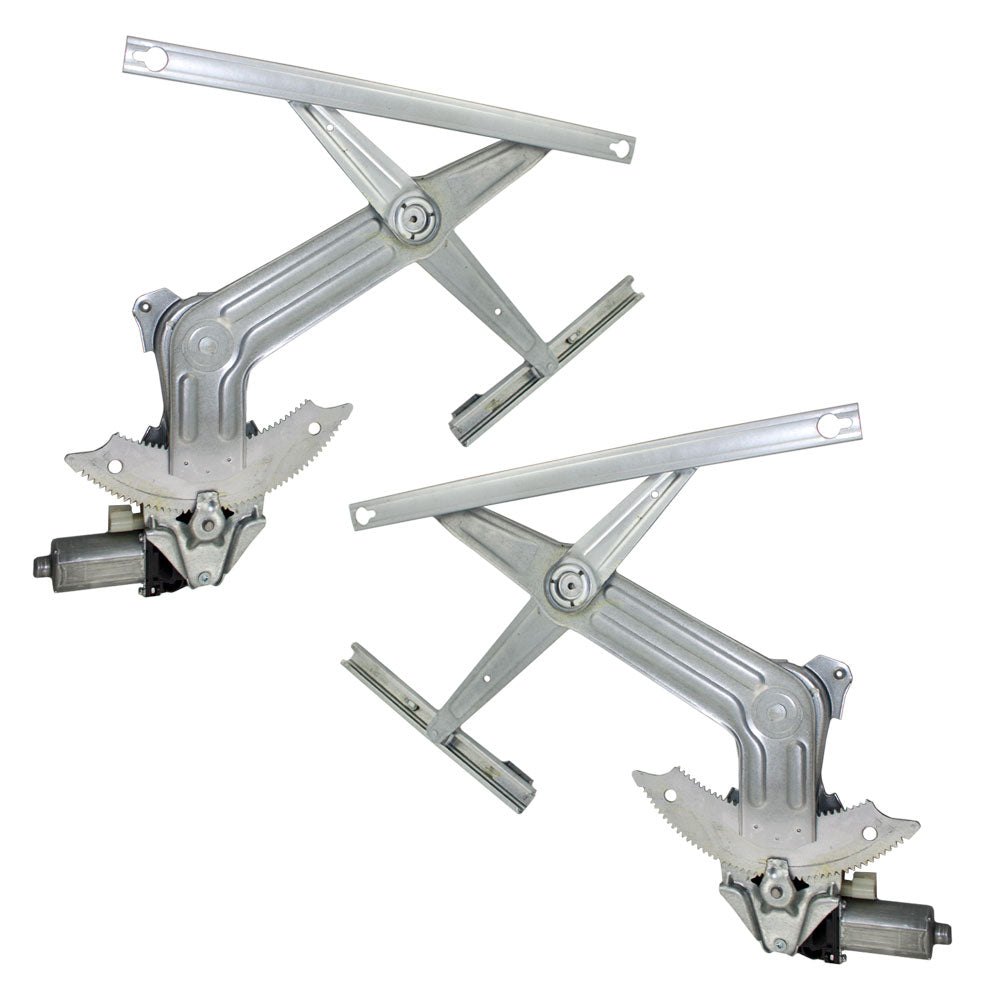 Pair Set Front Power Window Lift Regulators & Motors Assemblies Compatible with 2002-2008 Pickup Truck 55275599AC 55275598AC