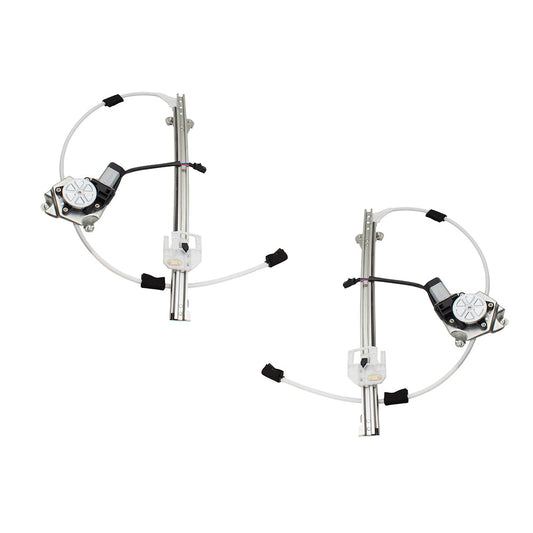 Pair Set Rear OEM Style Power Window Lift Regulators w/ Motors Assemblies Compatible with 06-07 Liberty w/ Hole Type Window Glass 4589267AD 4589266AD