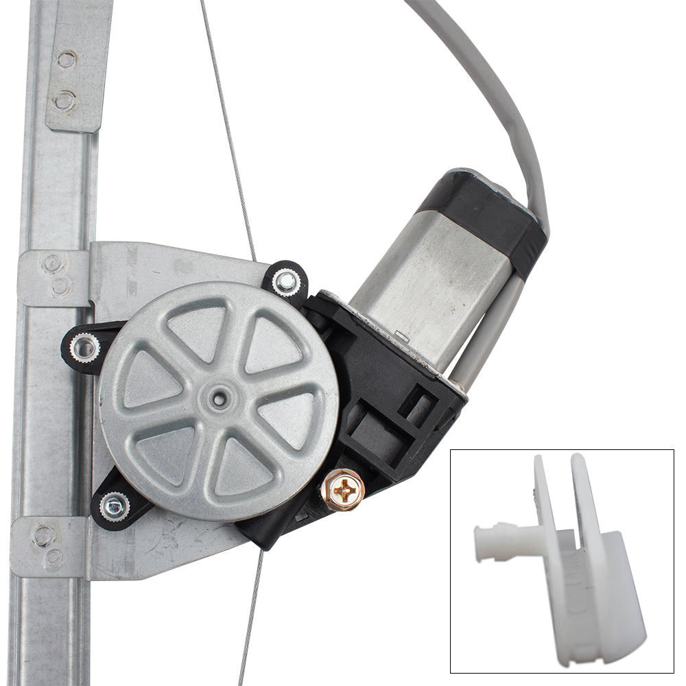 Front Driver Passenger Side Power Window Regulator with Motor and Upgraded Glass Guide Set Plus Glass Run Channel Guide Clips. Compatible With 2012-2019 500/500c 2013-2019 500e