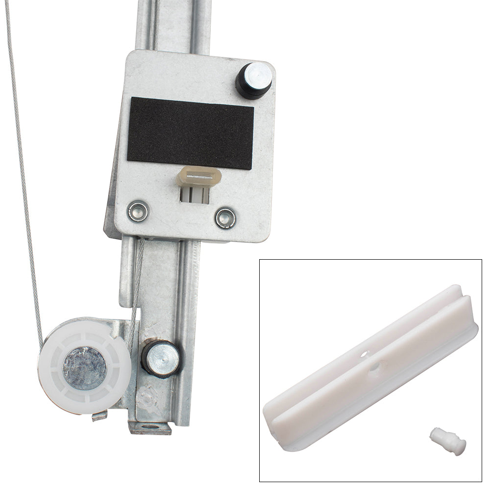 4 Piece Set Front Power Window Regulators & Motors Compatible with 2012-2018 500 500C w/Door Glass Run Channel Guide Clips 68070267AE 68070266AE