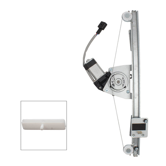 Front Driver Side Power Window Regulator with Motor and Upgraded Glass Guide Plus Glass Run Channel Guide Clip Compatible With 2012-2019 500/500c 2013-2019 500e