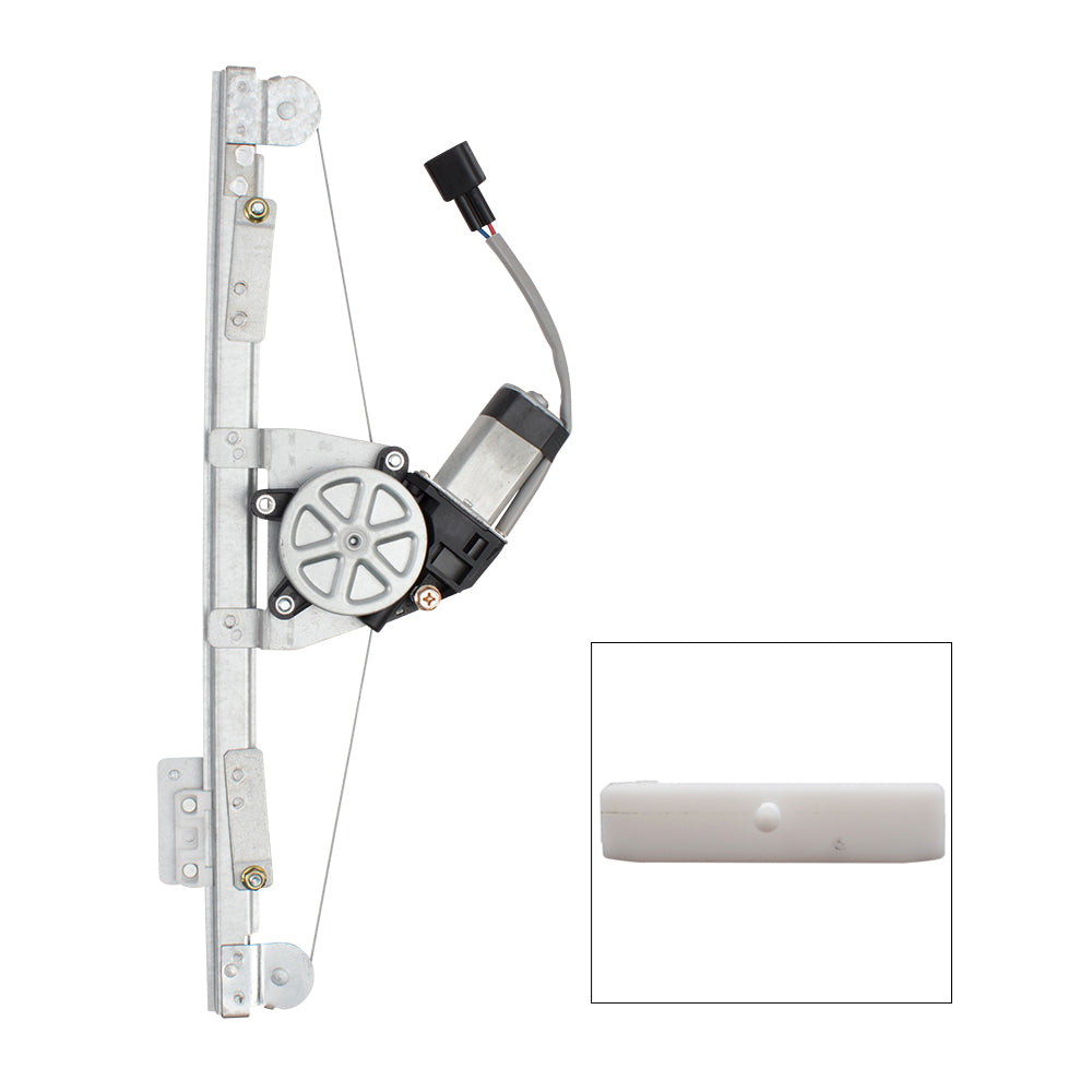 Drivers Power Window Regulator w/Motor Compatible with 12-18 500 500c Front Assembly with Door Glass Run Channel Guide Clip 68070267AE 751-648