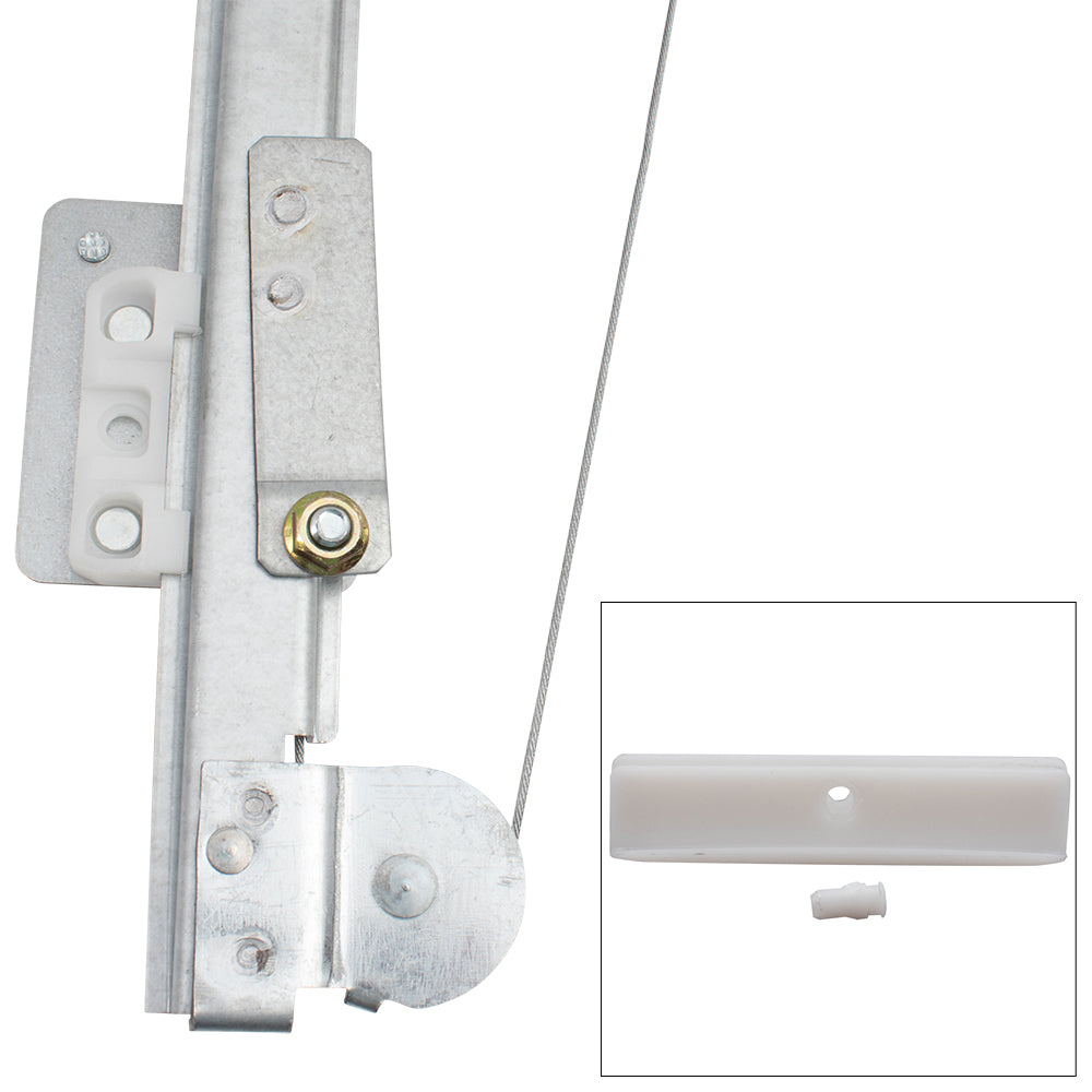 Front Driver Side Power Window Regulator with Motor and Upgraded Glass Guide Plus Glass Run Channel Guide Clip Compatible With 2012-2019 500/500c 2013-2019 500e