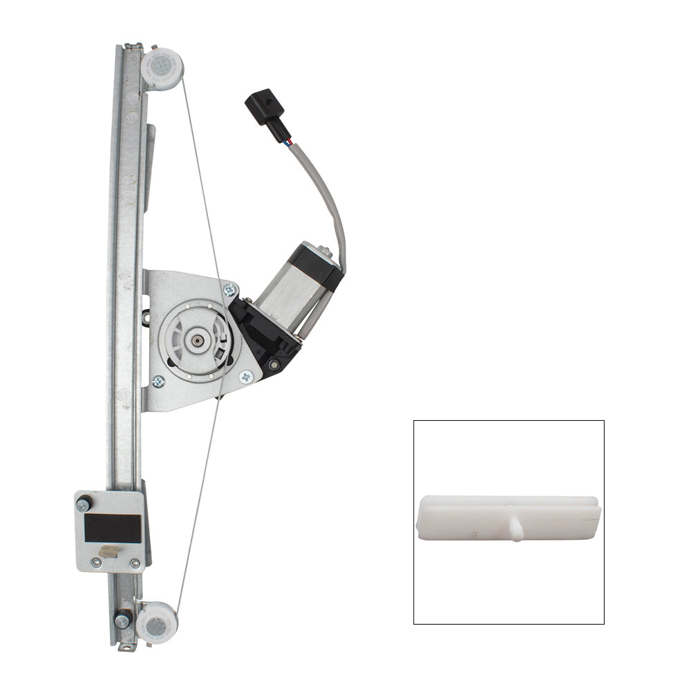 Front Passenger Side Power Window Regulator with Motor and Upgraded Glass Guide Plus Glass Run Channel Guide Clip Compatible With 2012-2019 500/500c 2013-2019 500e