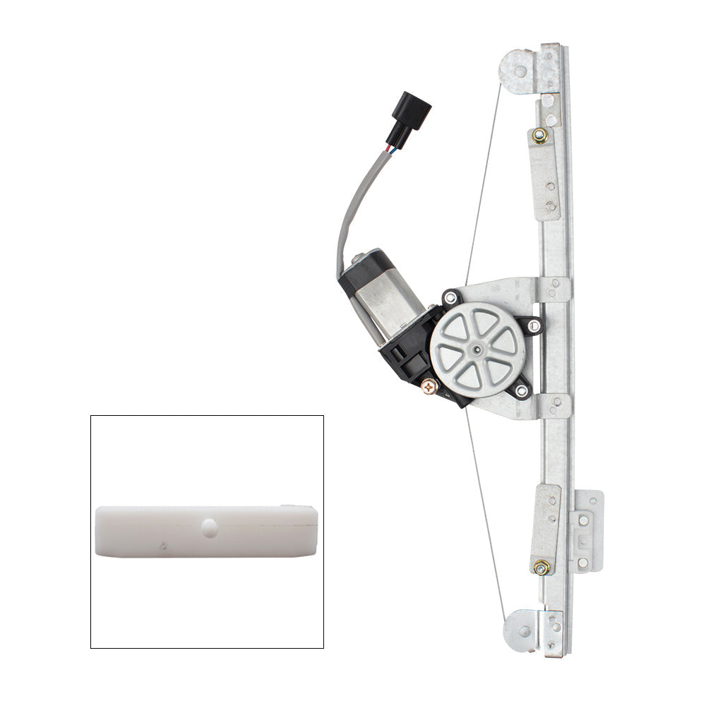 Passengers Power Window Regulator Motor Front Assembly w/ Door Glass Run Channel Guide Clip Compatible with 12-18 500 500c 68070266AE 751-649