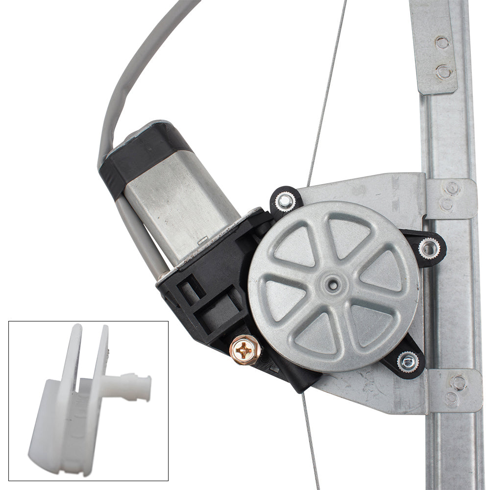 Passengers Power Window Regulator Motor Front Assembly w/ Door Glass Run Channel Guide Clip Compatible with 12-18 500 500c 68070266AE 751-649