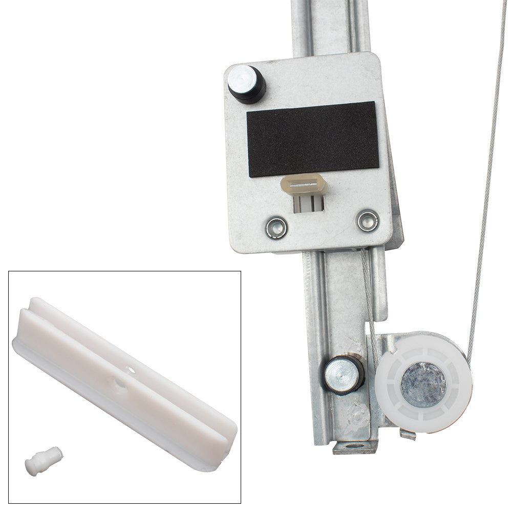 Passengers Power Window Regulator Motor Front Assembly w/ Door Glass Run Channel Guide Clip Compatible with 12-18 500 500c 68070266AE 751-649