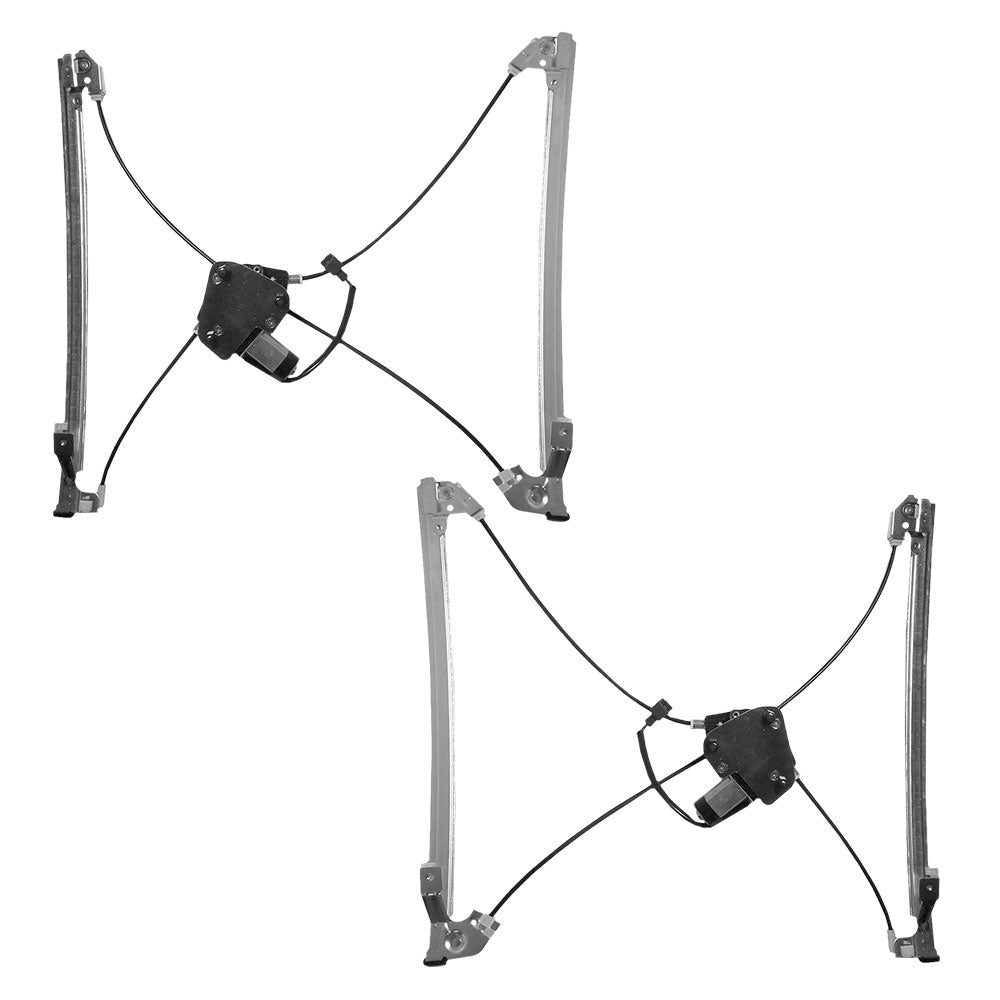 Driver and Passenger Front Power Window Lift Regulators & Motor Assemblies Compatible with 1996-2000 Caravan Voyager Town & Country 68037297AA 68037296AA