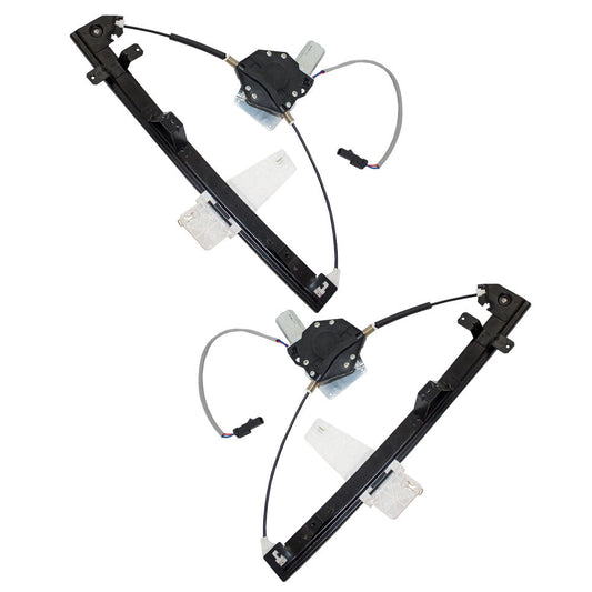 Driver and Passenger Front Power Window Lift Regulators & Motors Assemblies Compatible with 99-04 Grand Cherokee 55076467AF 55363286AD