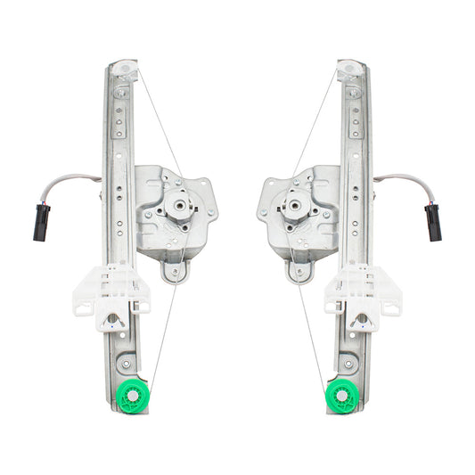 Pair Set Rear Power Window Lift Regulators & Motors Assemblies Compatible with 2004-2008 Pacifica 5020791AA 5020790AA