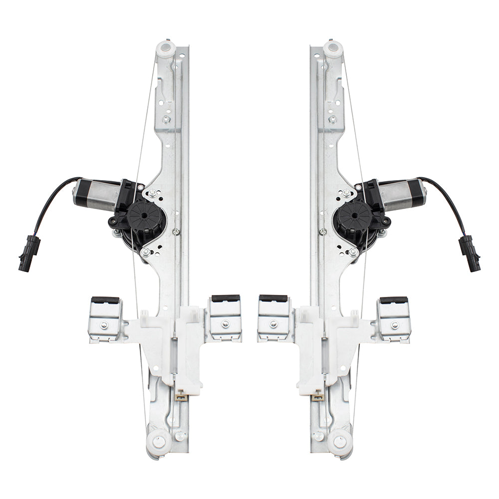 Pair Set Rear Power Window Lift Regulators & Motors Assemblies Compatible with 06-10 Commander 55396483AF 55396482AF CH1550117 CH1551117